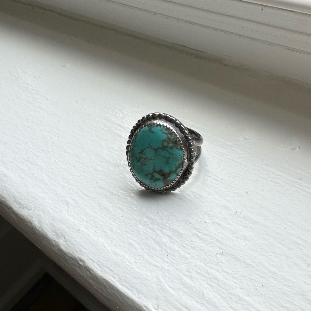 Turquoise Silver Ring - image 5